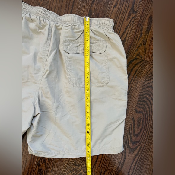 LL Bean Men’s Khaki Lined Drawstring Nylon Swim Water Trunks with Pockets XL. - Picture 6 of 9